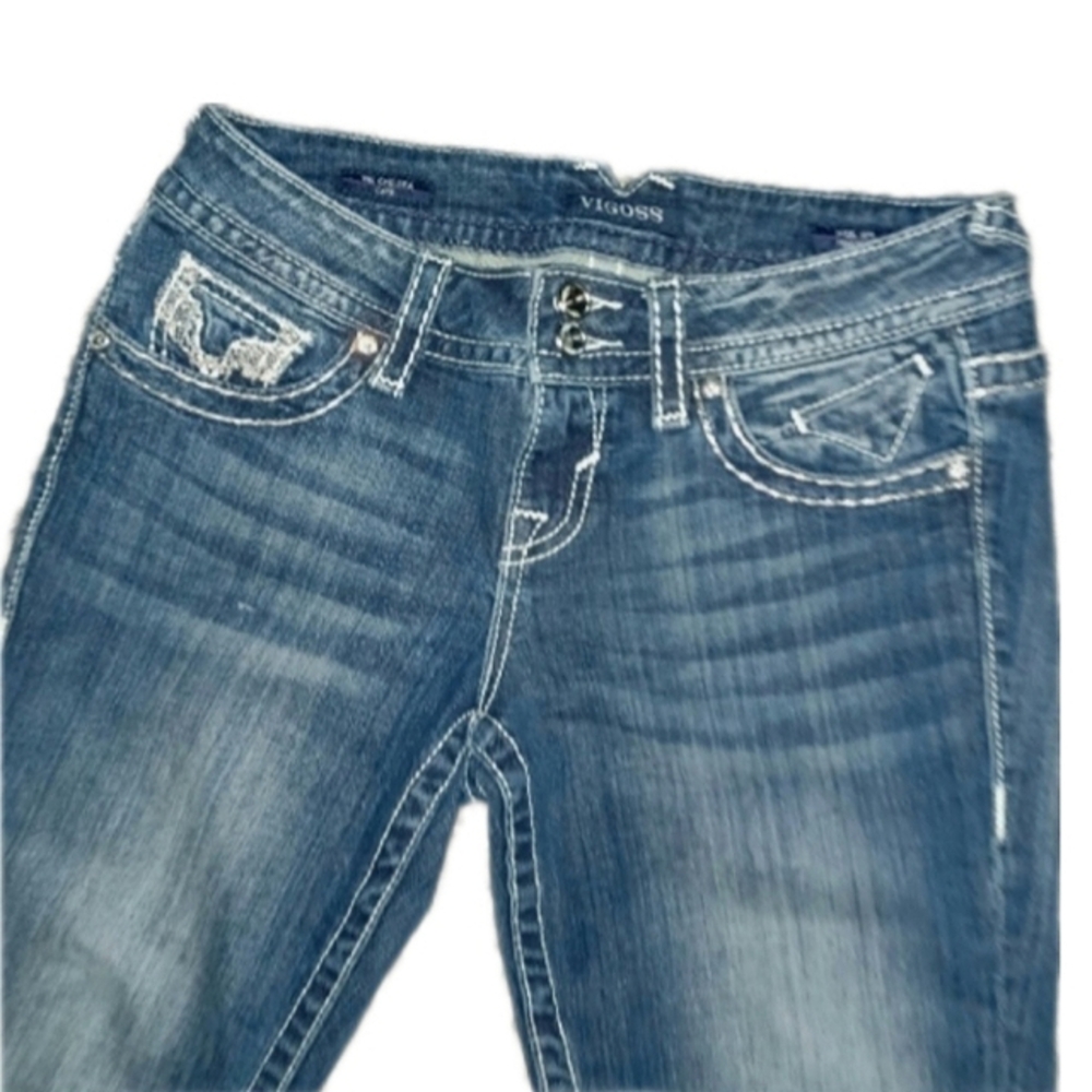 (3/$25) Vigoss Blue Jean Capris - Picture 3 of 5